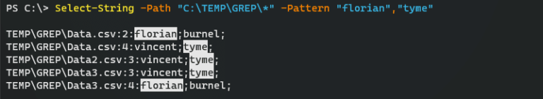 PowerShell grep (Select-String) : rechercher des chaînes de caractères