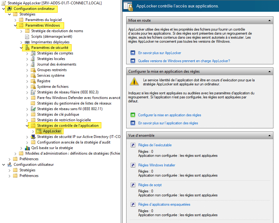 Sécuriser les ordinateurs Windows avec AppLocker (GPO)