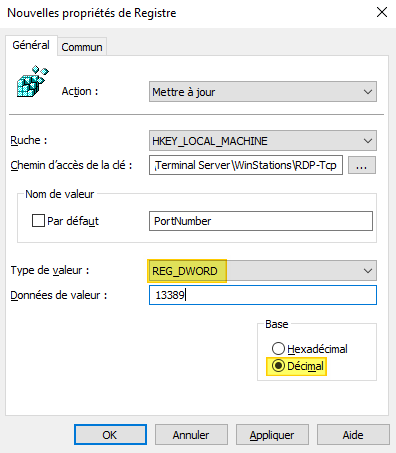 GPO - Modifier le port d'écoute du RDP