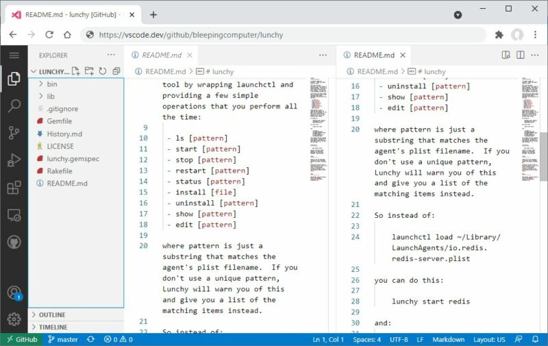 Aperçu de Visual Studio Code for the Web
