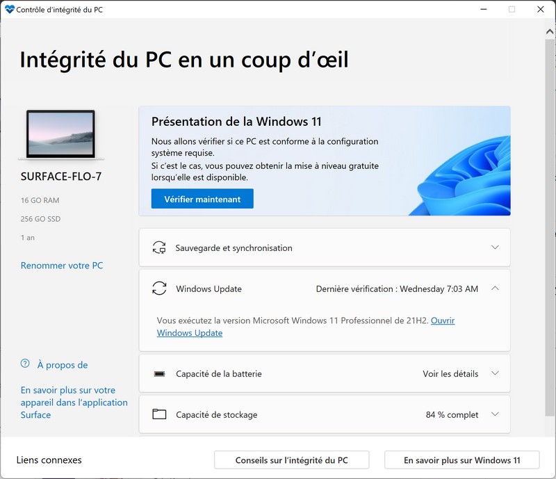 Windows 10 et la KB5005463