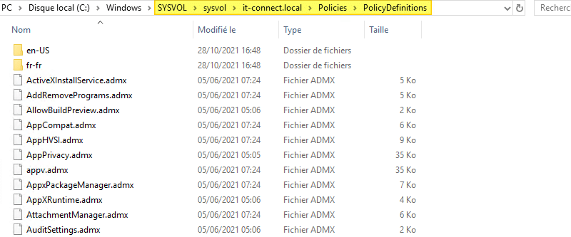 Templates ADMX Windows 11