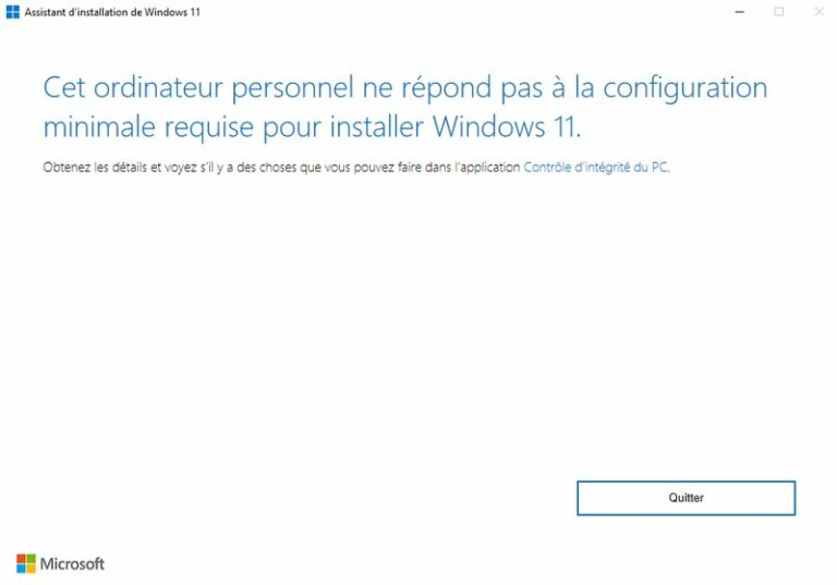 Comment installer Windows 11 sur un PC non compatible ? ITConnect