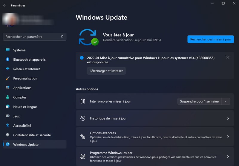 Windows 11 KB5008353