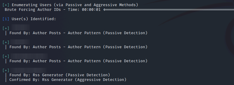 WPScan : énumération des utilisateurs WordPress