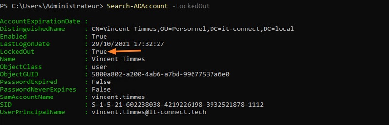 Search-ADAccount -LockedOut