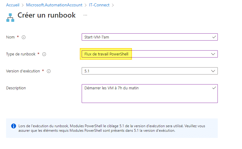 Azure Runbook PowerShell