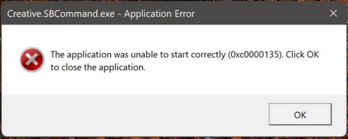 Windows 11 0xc0000135
