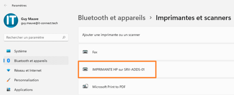 Imprimante déployée par GPO