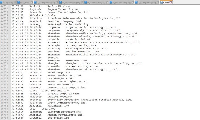 Wireshark fichier MANUF
