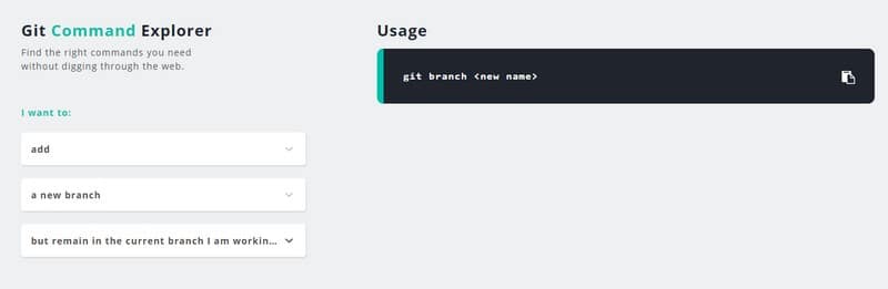 Git Command Explorer - Exemple