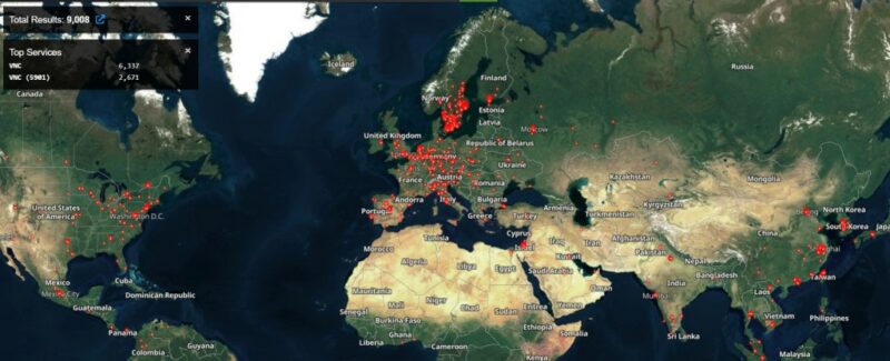 Serveurs VNC exposés sur Internet - 2022