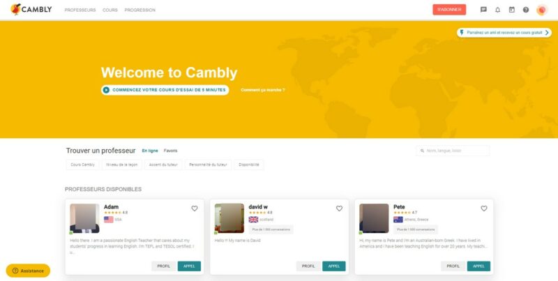 Cambly - Apprendre l'anglais