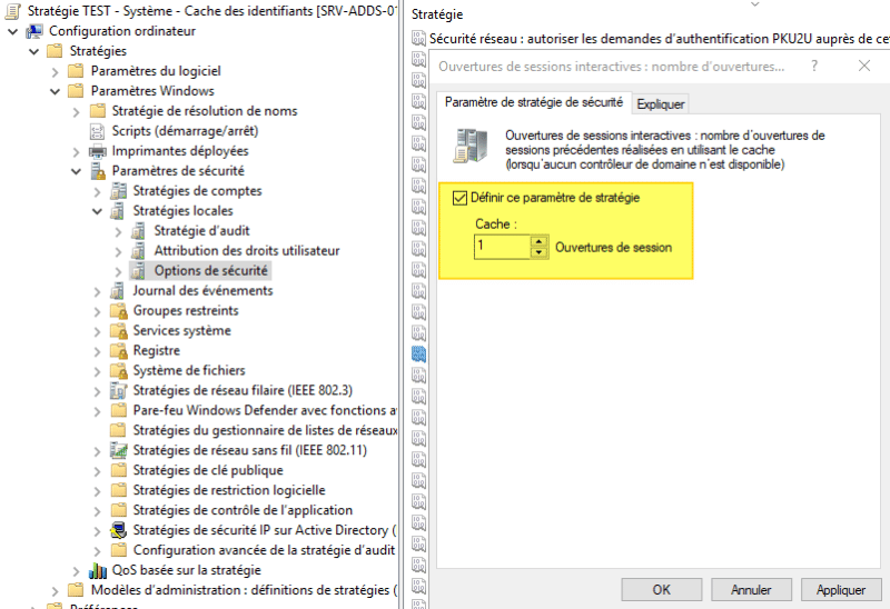 Le cache des identifiants Active Directory sous Windows