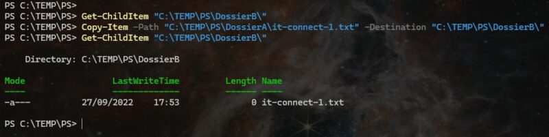 PowerShell - Copy-Item - Copier un fichier