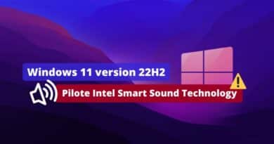 Windows 11 22H2 - Bug Intel SST