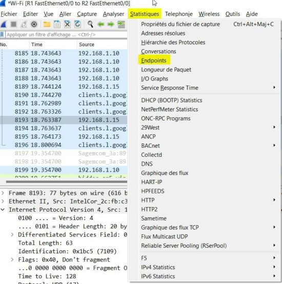 Wireshark activer la géolocalisation des adresses IP
