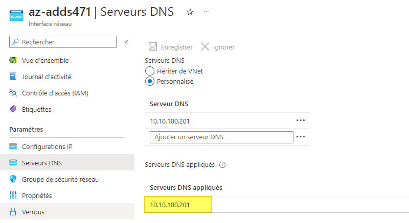 Azure - ADDS - Config DNS