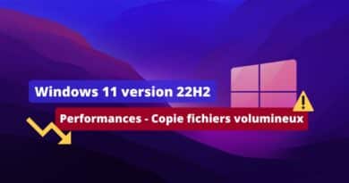 Windows 11 22H2 - Bug performances copie gros fichiers