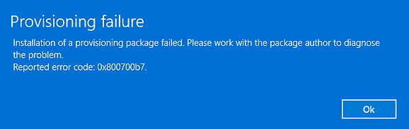 Windows 11 22H2 - Echec provisionnement