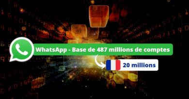 Base de comptes WhatsApp - 487 millions