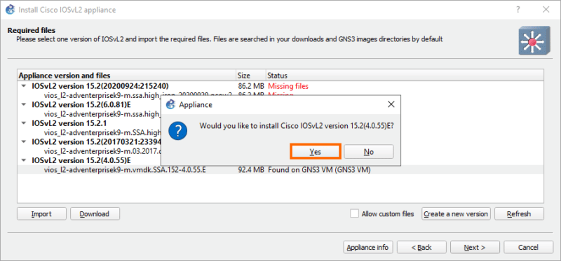 GNS3 - Importer image Cisco - Etape 10