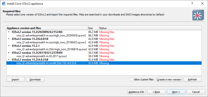 GNS3 - Importer image Cisco - Etape 7