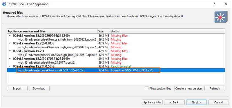GNS3 - Importer image Cisco - Etape 9