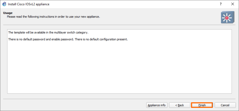 GNS3 - Créer un switch Cisco - Etape 1