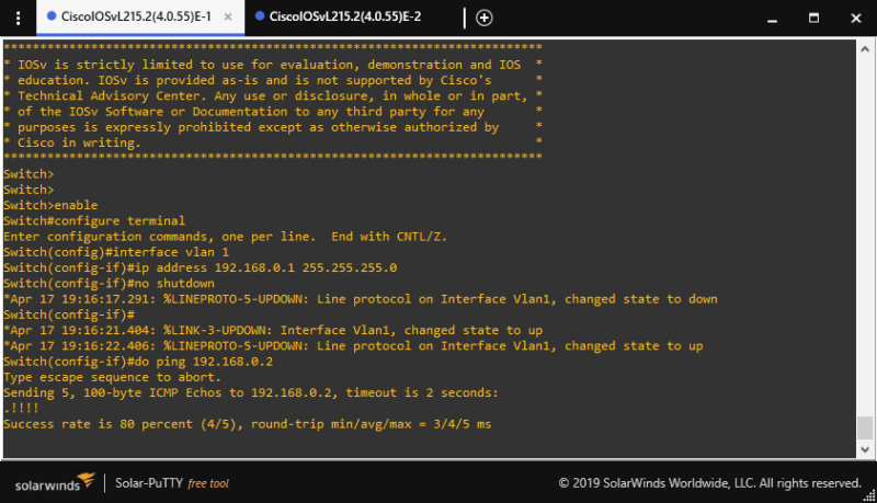 GNS3 - Créer un switch Cisco - Etape 11