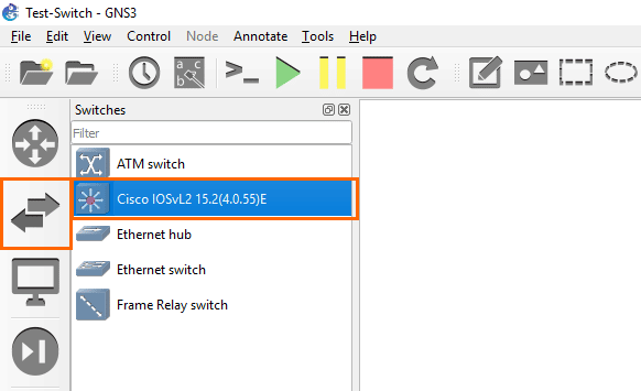 GNS3 - Créer un switch Cisco - Etape 5