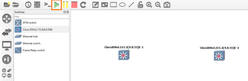 GNS3 - Créer un switch Cisco - Etape 7