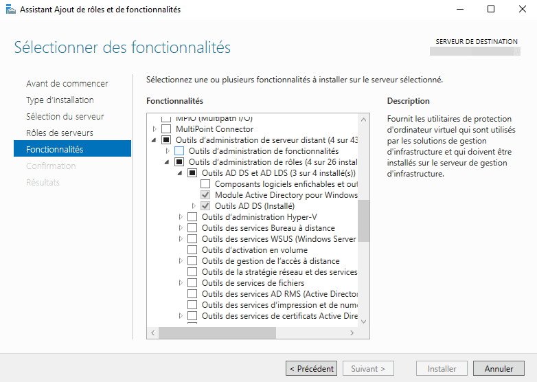 Installer outils RSAT avec interface graphique