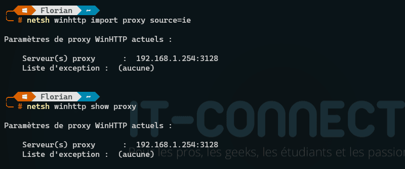 PowerShell - Importer le proxy IE Windows