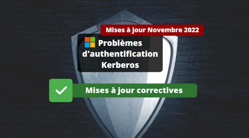 Problèmes Kerberos - Mises à jour correctives - Novembre 2022