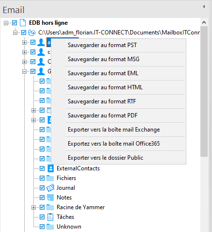 Stellar Repair for Exchange - Sauvegarder les données
