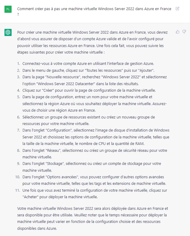 ChatGPT - VM Azure