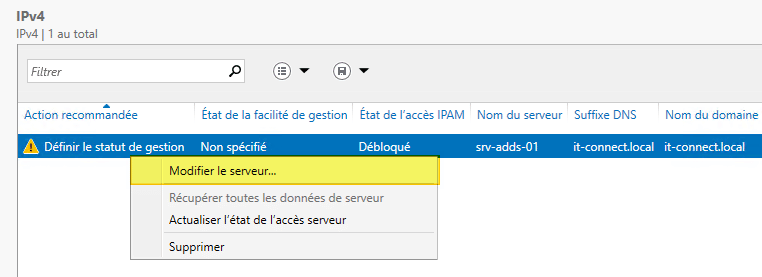 IPAM - Ajouter des serveurs à gérer - Etape 3