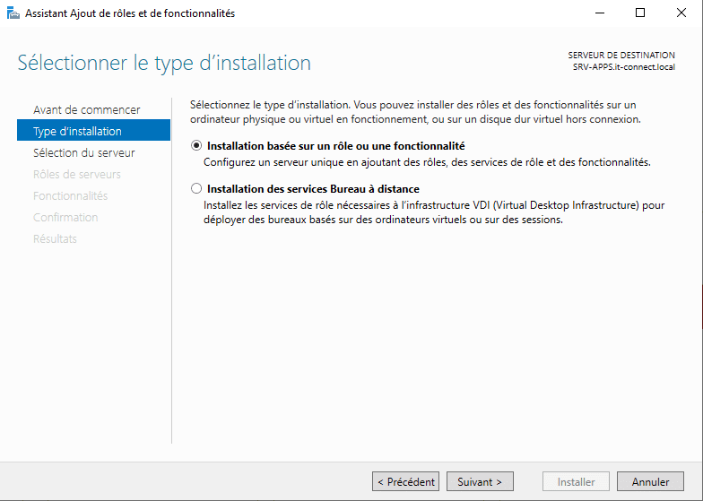 Installer IPAM sous Windows Server 2022 - Etape 2