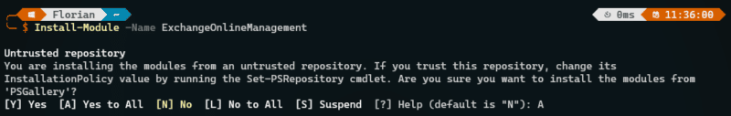 PowerShell - Install-Module ExchangeOnlineManagement V3