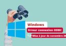 Windows - Mise à jour novembre 2022 - Erreur ODBC