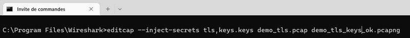Wireshark - Commande editcap