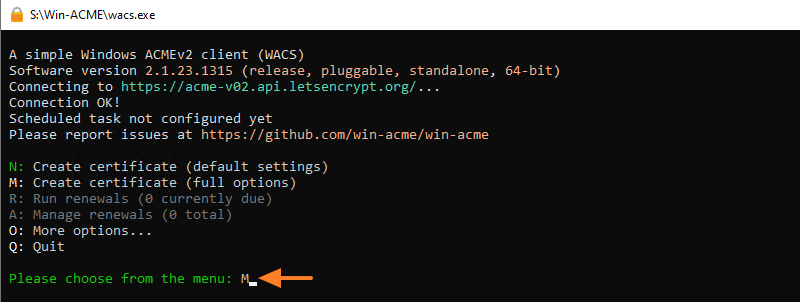 Exchange Win-ACME - Etape 1
