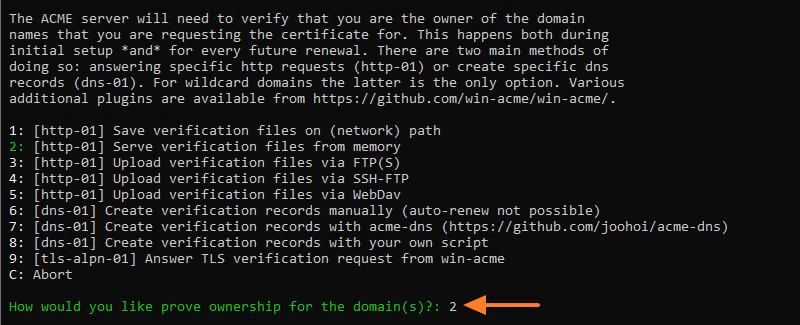 Exchange Win-ACME - Etape 4