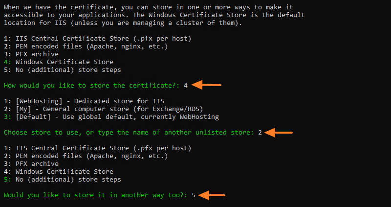 Exchange Win-ACME - Etape 6