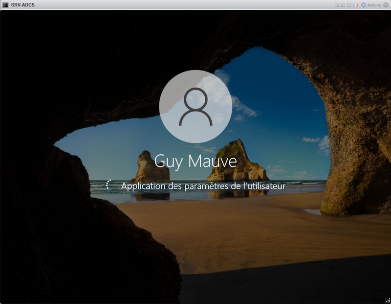 Un utilisateur se connecte en local un serveur Windows Server