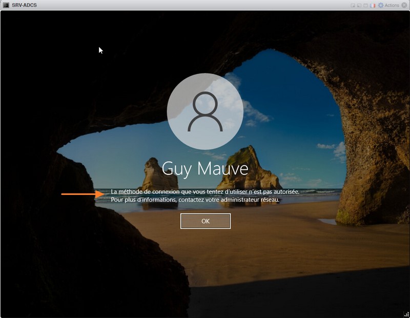 Utilisateur authentifié ne peut pas se connecter sur un serveur en local