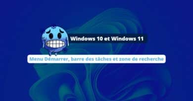 Windows 10 et Windows 11 - Bug menu Démarrer - Janvier 2023